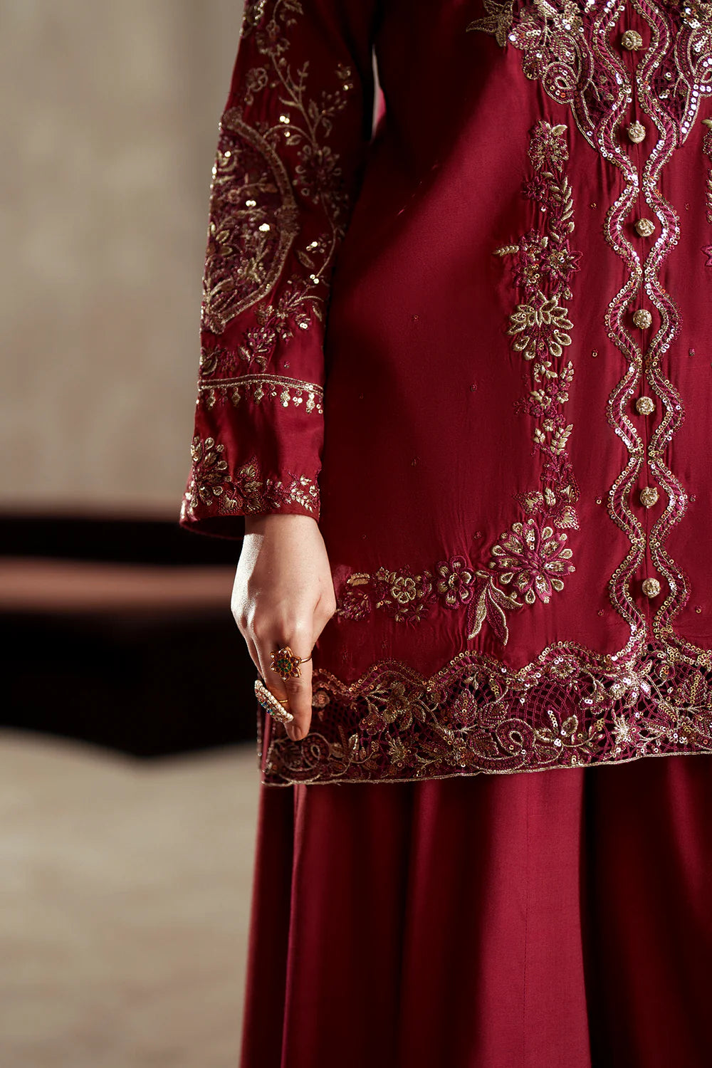 BROWN | E1108/104/310 | women Boutique- Eid Collection | Ethnc