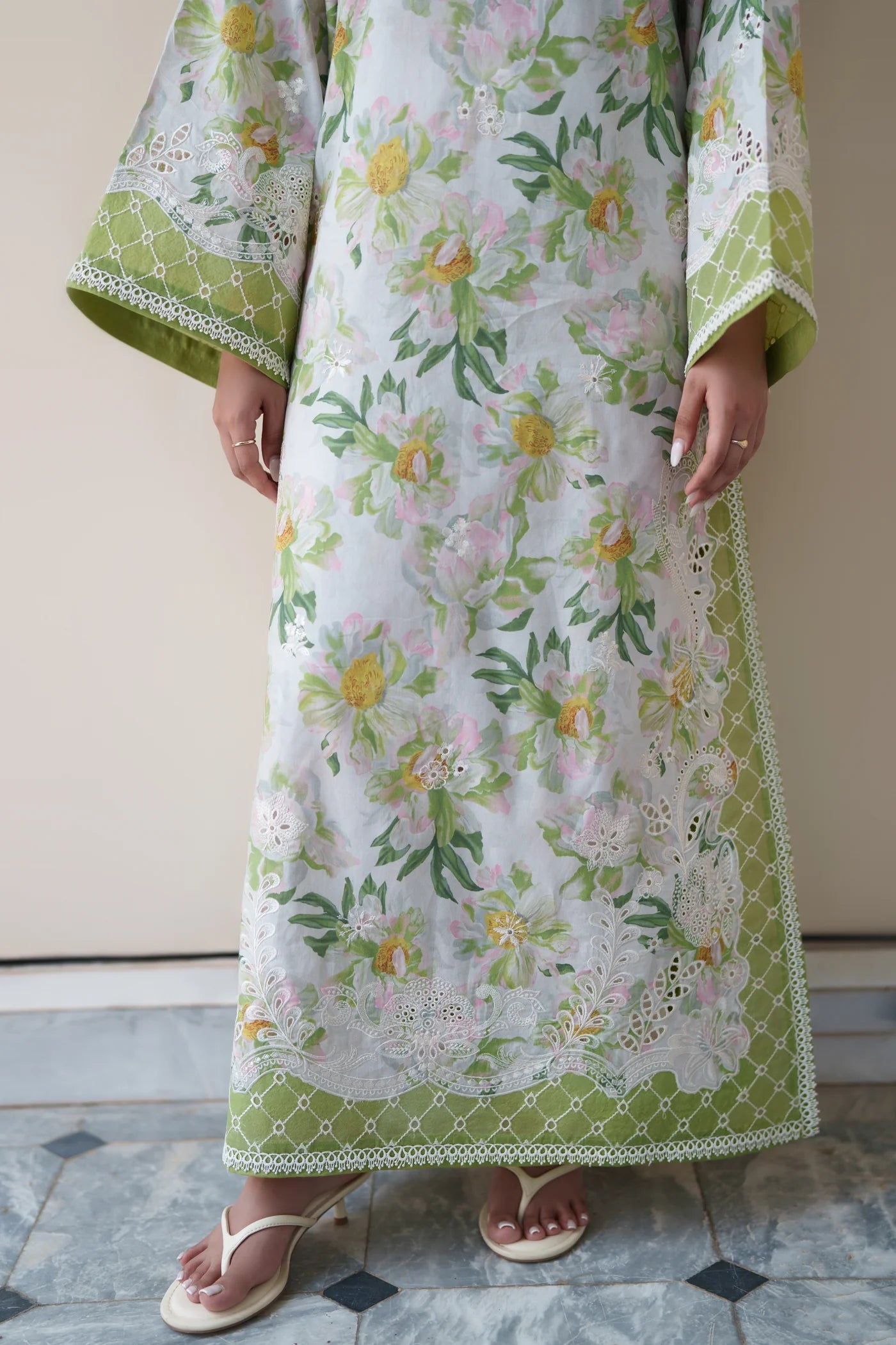 GARDENIA LUXURY EMBROIDERED PRINTED PREMIUM COTTON 3PCS SET (NEL-26627) | DEAR MONSOON | ZAIB