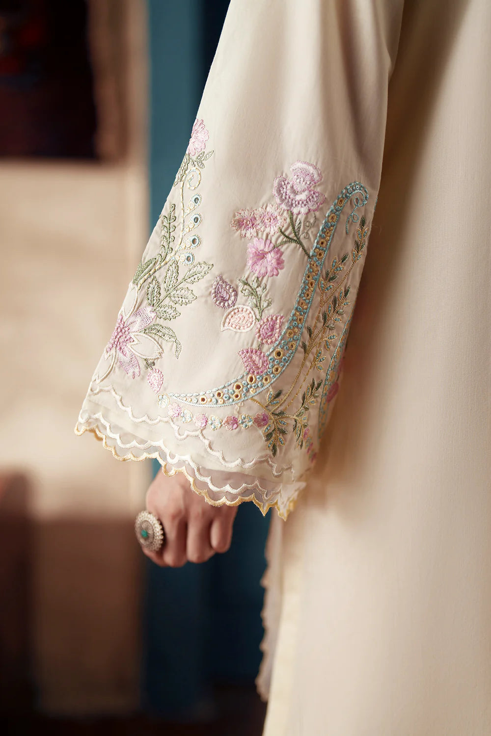 PALE YELLOW | E4385/103/227 | Women Rozana - Eid Collection | Ethnc