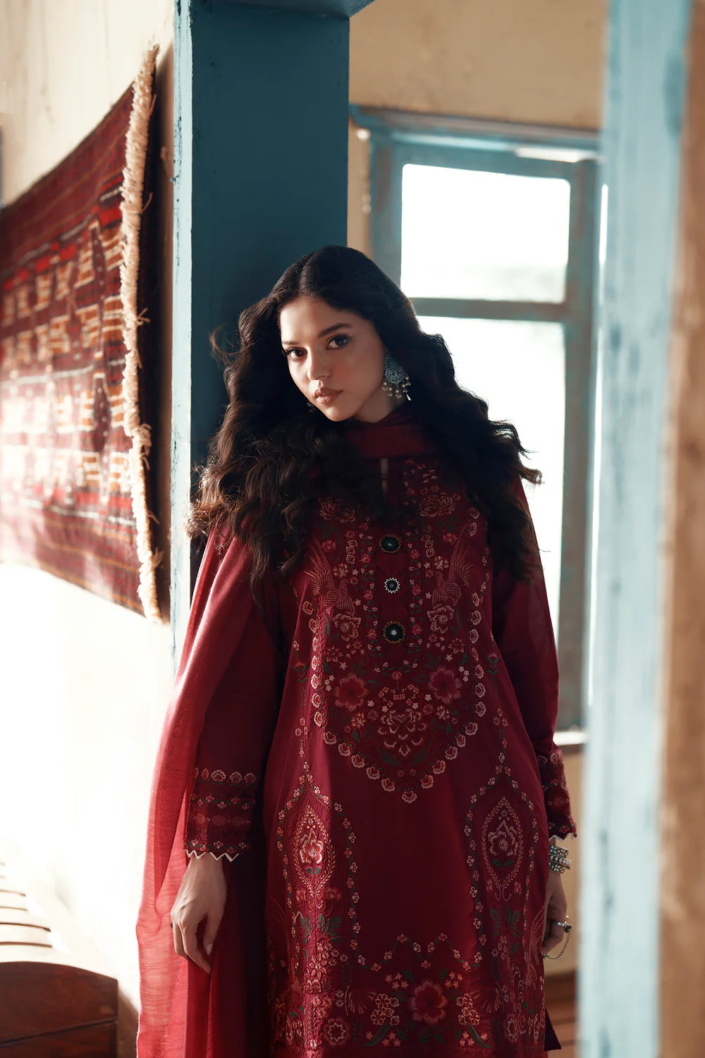 TRUE RED | E4451/103/308 | Women Rozana - Eid Collection | Ethnc