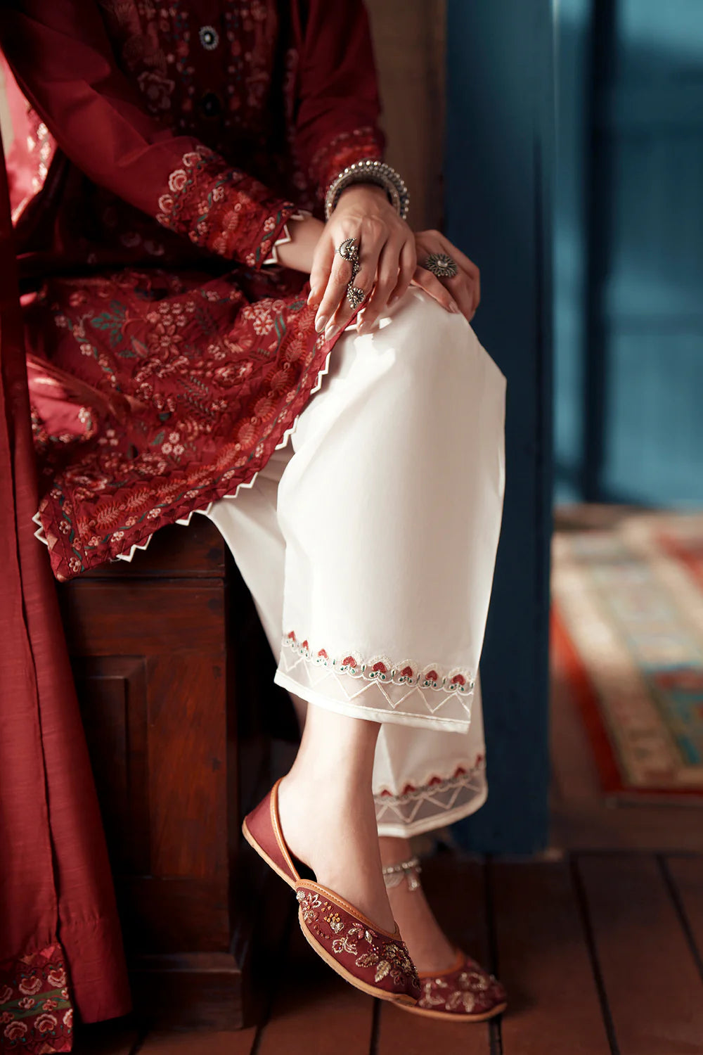 TRUE RED | E4451/103/308 | Women Rozana - Eid Collection | Ethnc