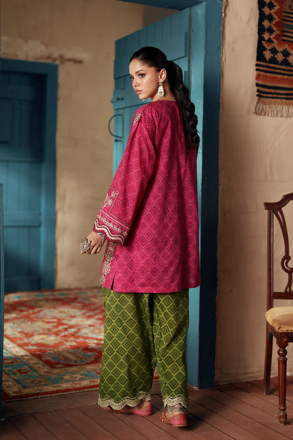 HOT PINK | E4507/103/405 | women Boutique- Eid Collection | Ethnc