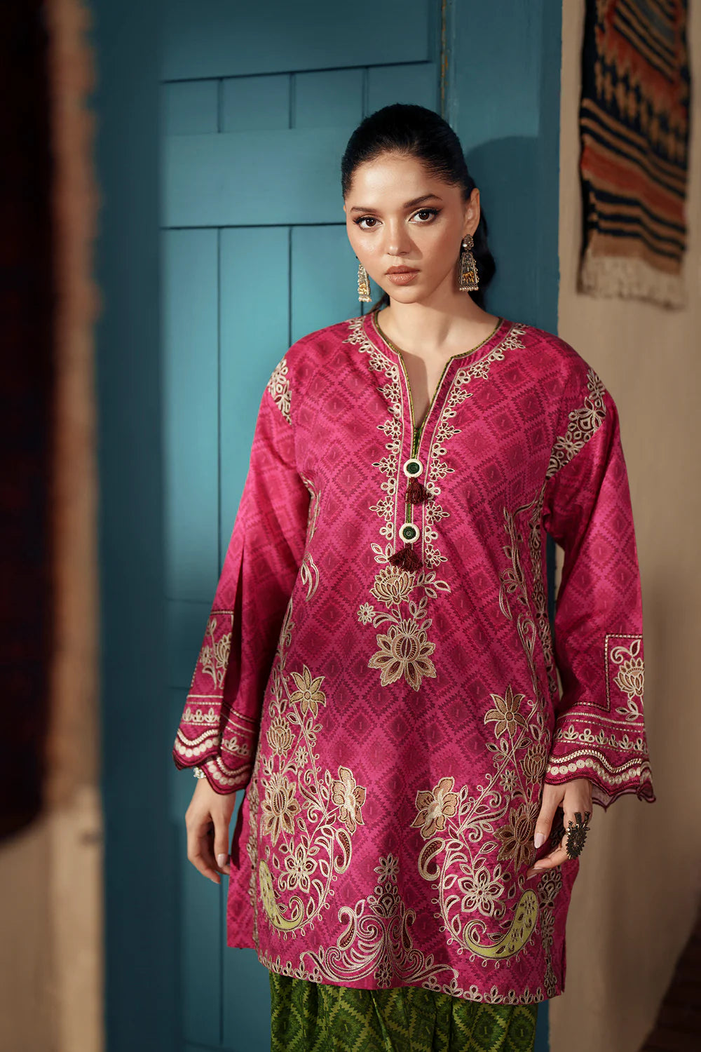 HOT PINK | E4507/103/405 | women Boutique- Eid Collection | Ethnc