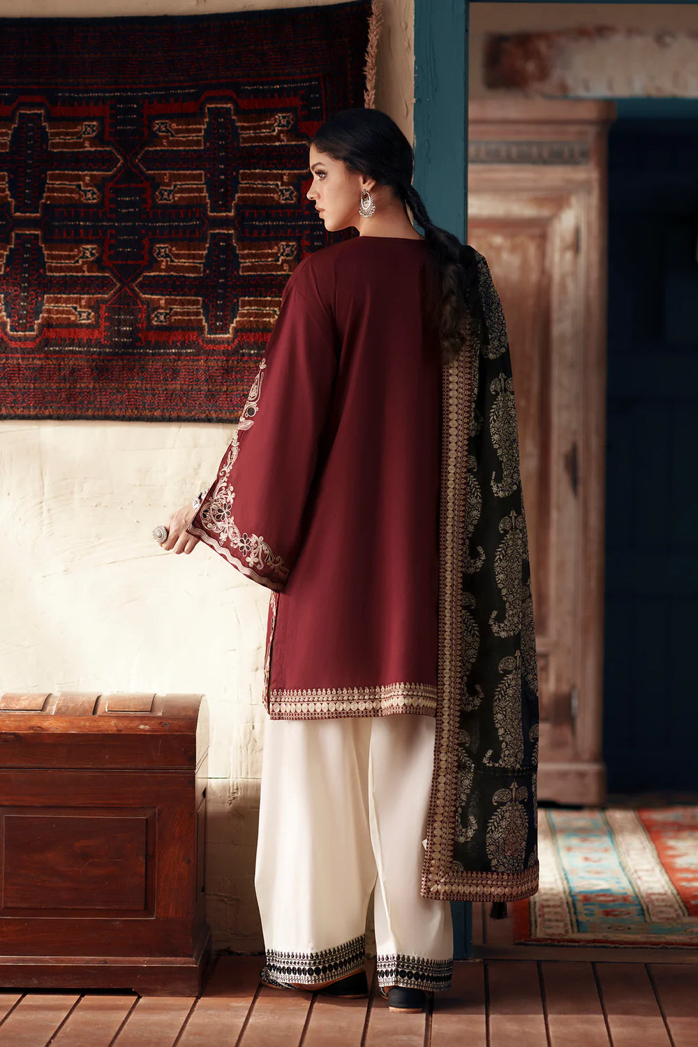 GRAPE WINE | E4448/103/304 | Women Rozana - Eid Collection | Ethnc