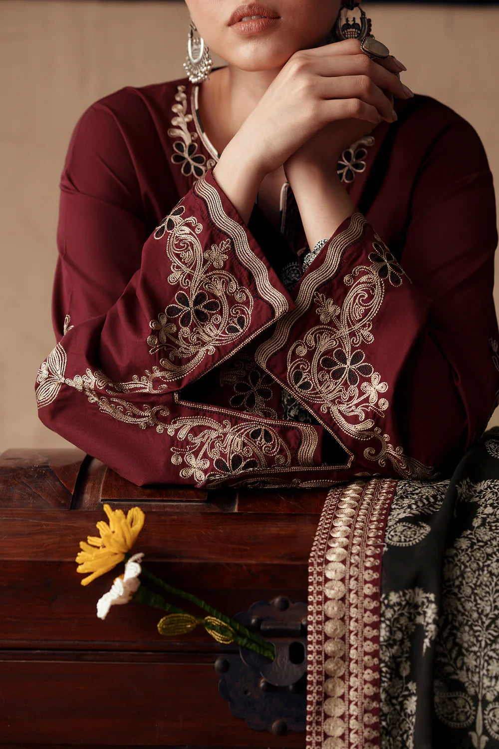 GRAPE WINE | E4448/103/304 | Women Rozana - Eid Collection | Ethnc