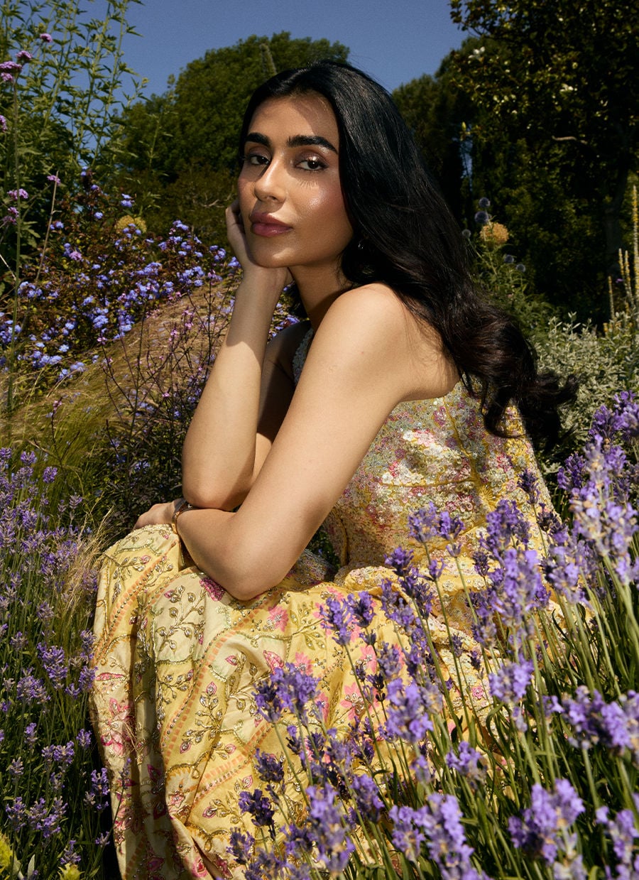 Jamaya Peplum With Printed Lehenga | MALA DESTINATION WEDDING | FARAH TALIB AZIZ