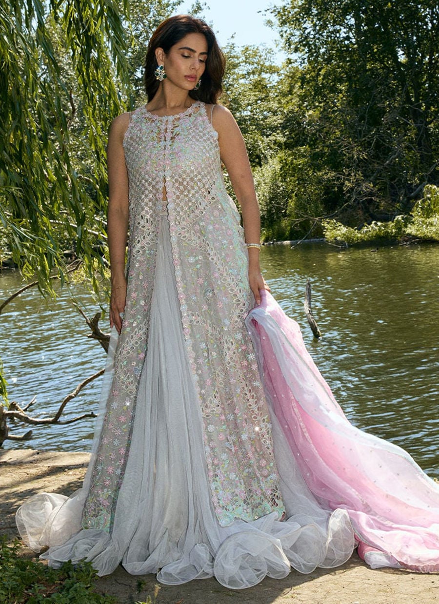 Jemma Open-Front Shirt And Skirt | MALA DESTINATION WEDDING | FARAH TALIB AZIZ
