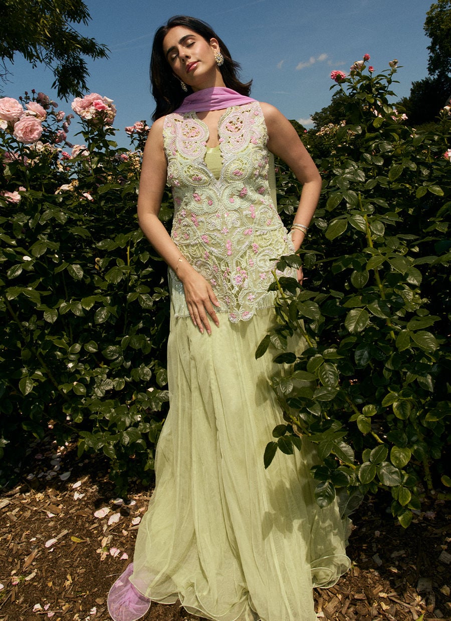 Danica Short Shirt With Lehenga | MALA DESTINATION WEDDING | FARAH TALIB AZIZ