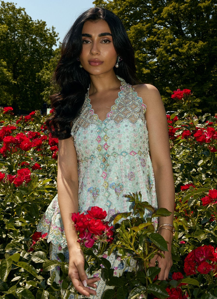 Jessy Peplum With Dhaka Pants | MALA DESTINATION WEDDING | FARAH TALIB AZIZ