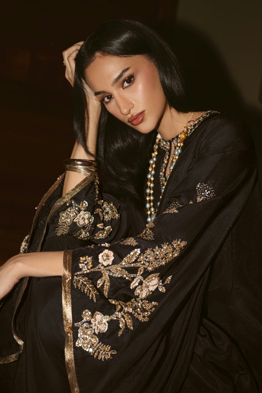 Gilded Monochrome Jacket Set (D-10) | The Overture '26 | Ammara Khan