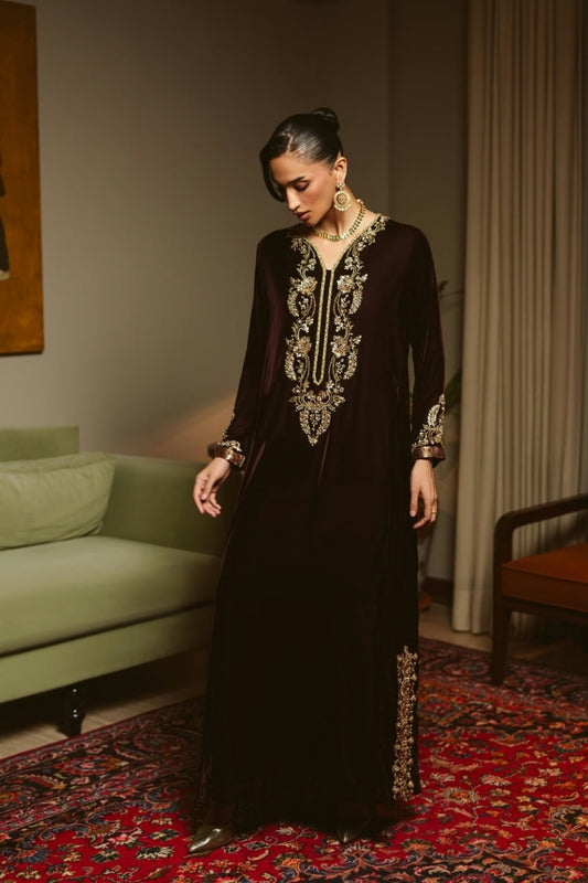 Gilded Plum Kaftan (D-06) | The Overture '26 | Ammara Khan