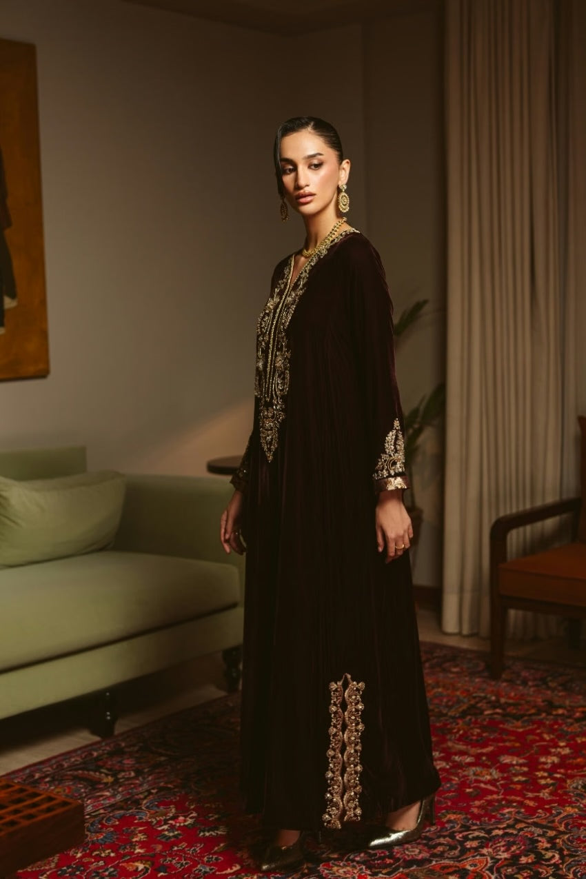 Gilded Plum Kaftan (D-06) | The Overture '26 | Ammara Khan
