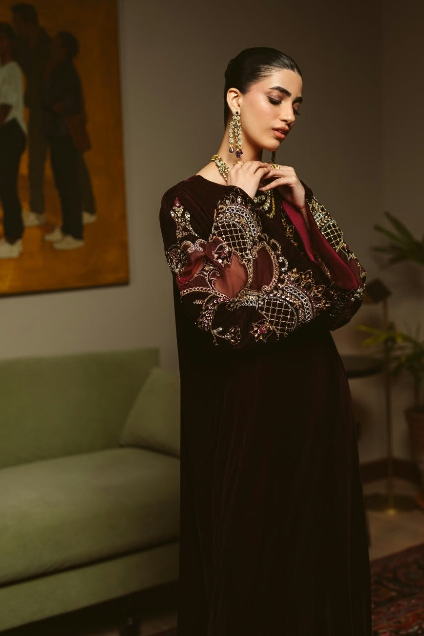 Garnet Reverie Kaftan (D-01) | The Overture '26 | Ammara Khan