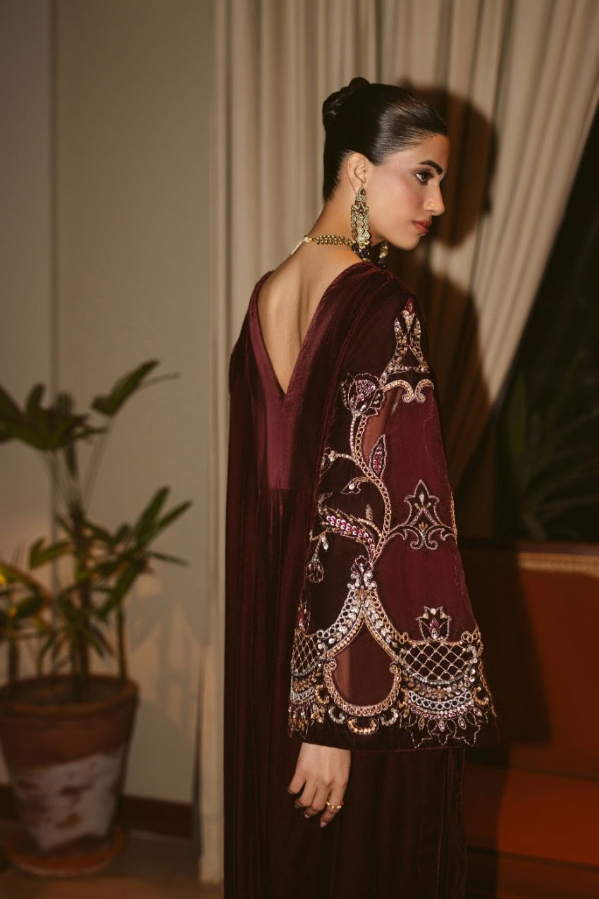 Garnet Reverie Kaftan (D-01) | The Overture '26 | Ammara Khan