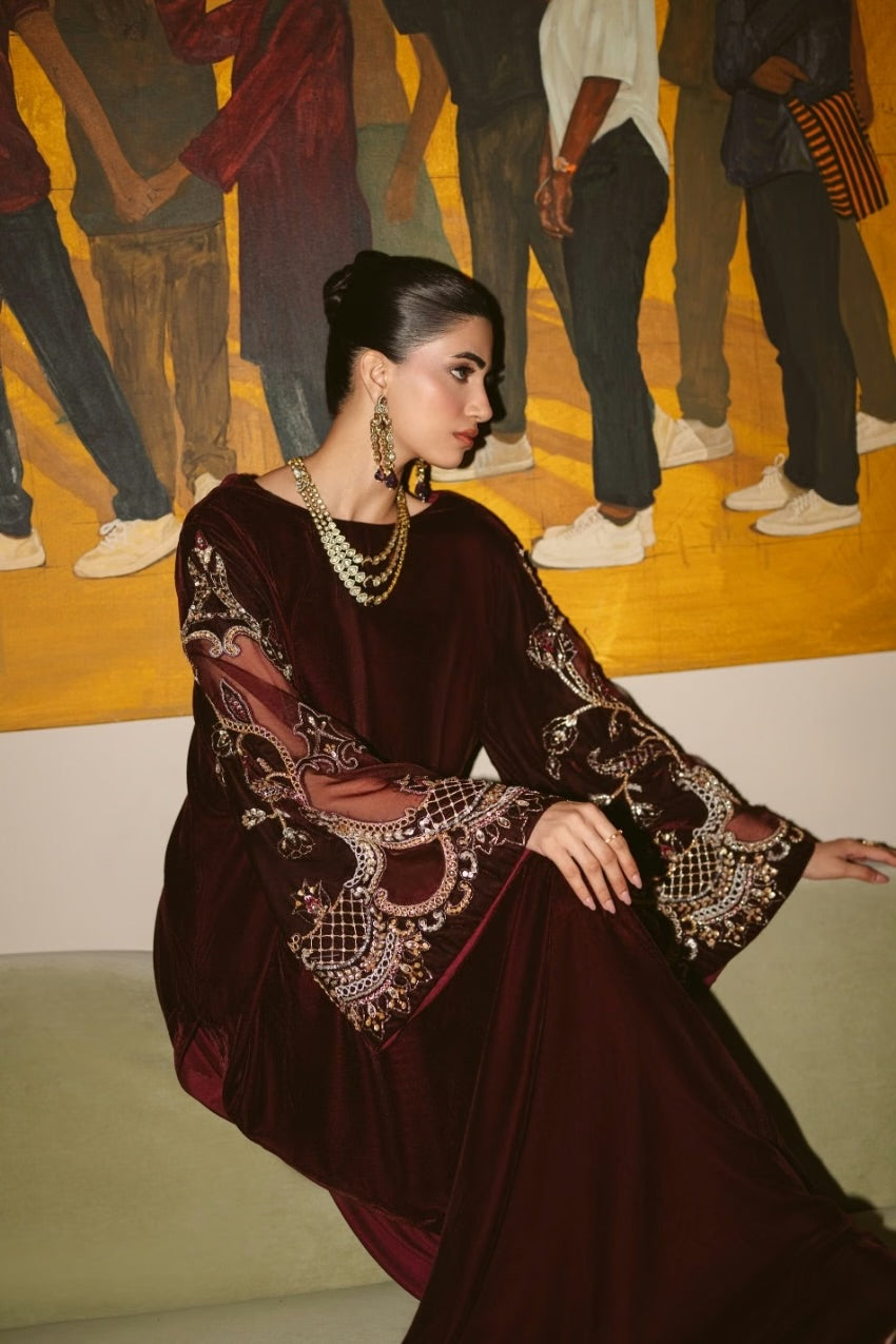 Garnet Reverie Kaftan (D-01) | The Overture '26 | Ammara Khan