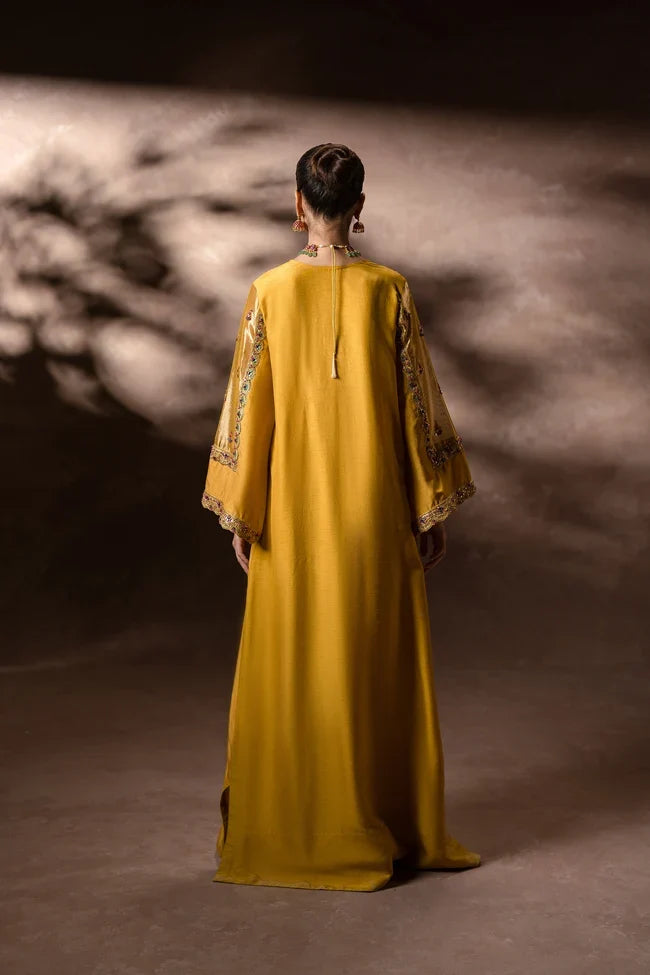 Golden Garden Kaftan Set (D-11) | Flo II '26 | Ammara Khan