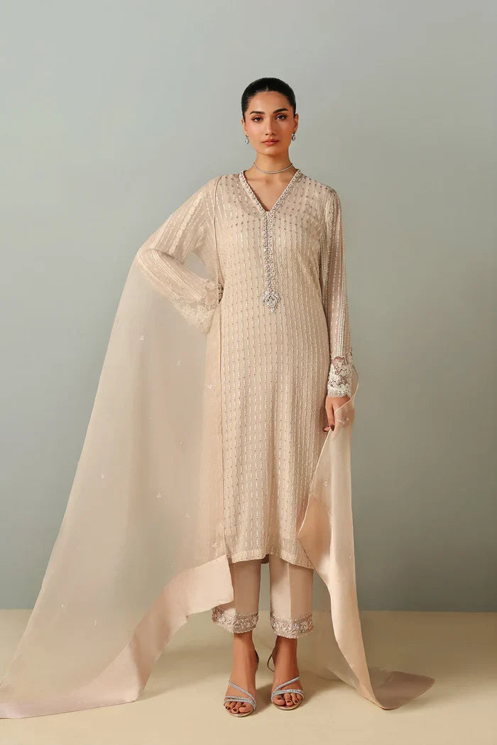 Nude Blush Pink Set (D-12) | Nurae '26 | Ammara Khan
