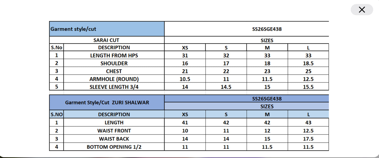SS26SGE438P2T | EID EDIT ‘26 | SANA SAFINAZ