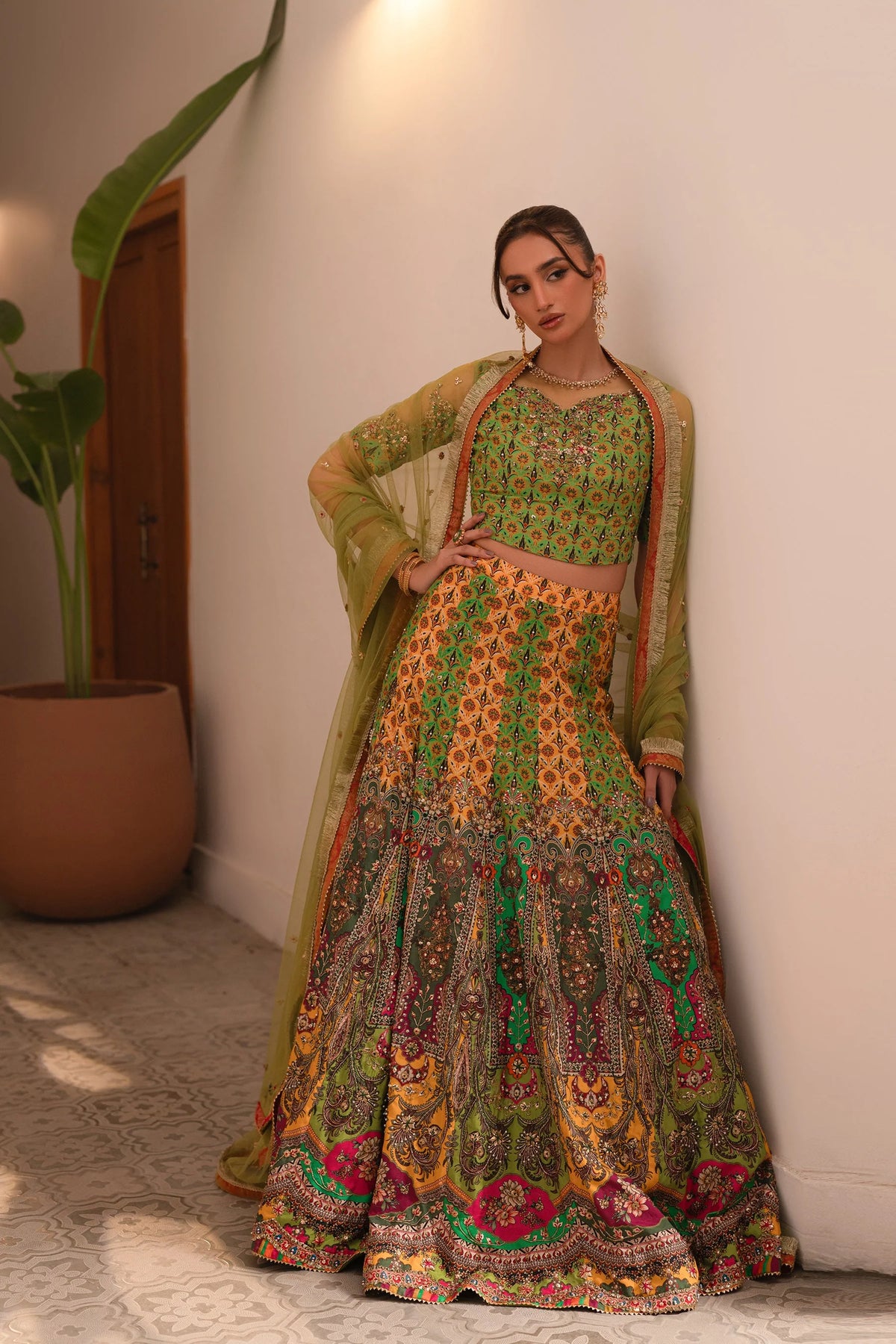 Multi Kali Lehnga Choli (D-06) | Ronaq'25 | Ammara Khan
