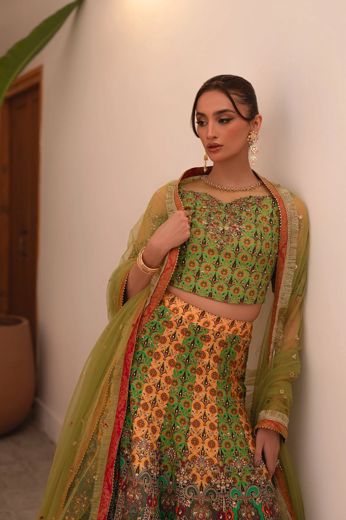 Multi Kali Lehnga Choli (D-06) | Ronaq'25 | Ammara Khan