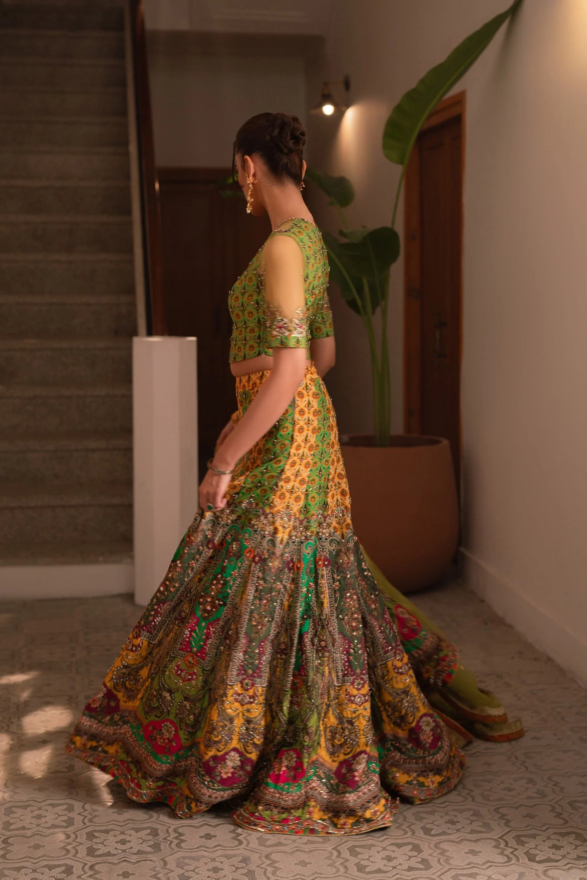 Multi Kali Lehnga Choli (D-06) | Ronaq'25 | Ammara Khan