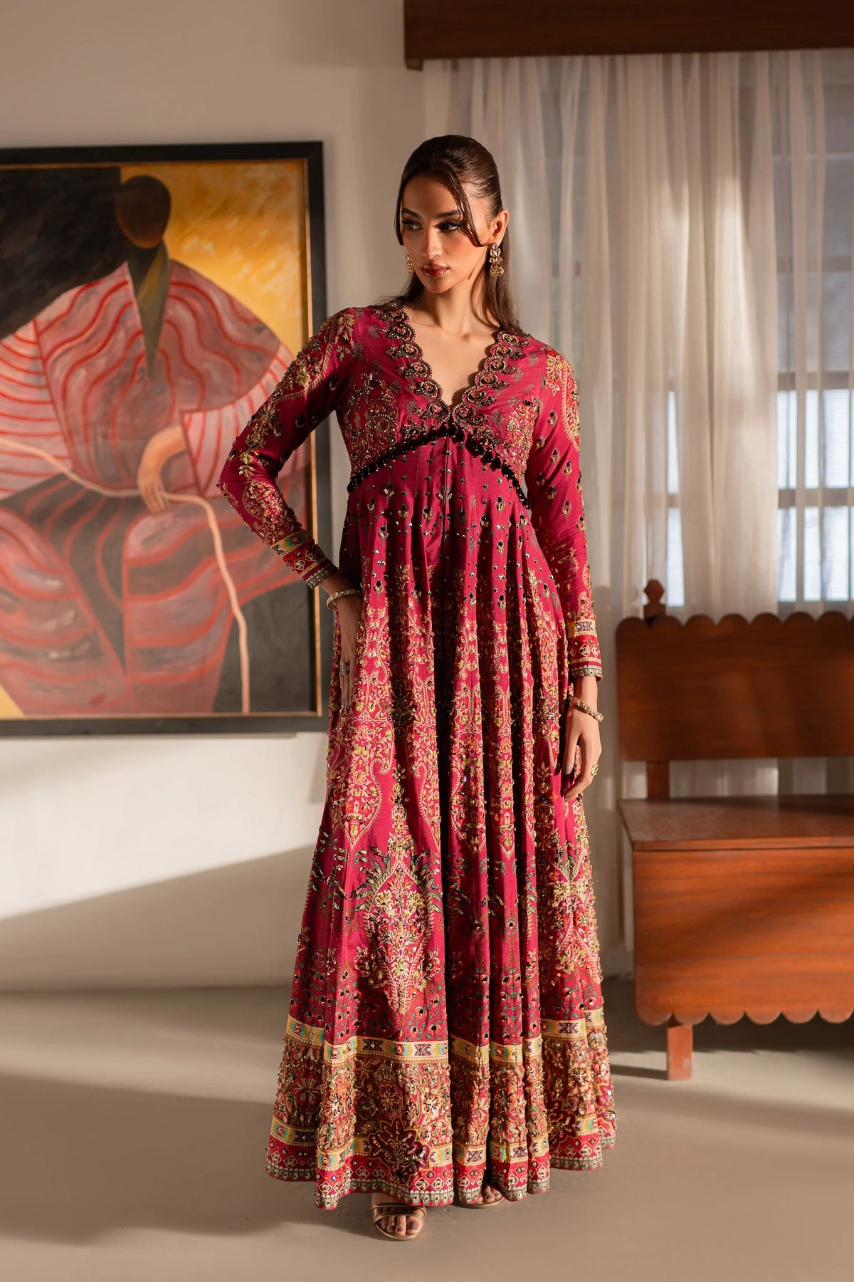 Fuchsia Kalidar Peshwas (D-05) | Ronaq'25 | Ammara Khan