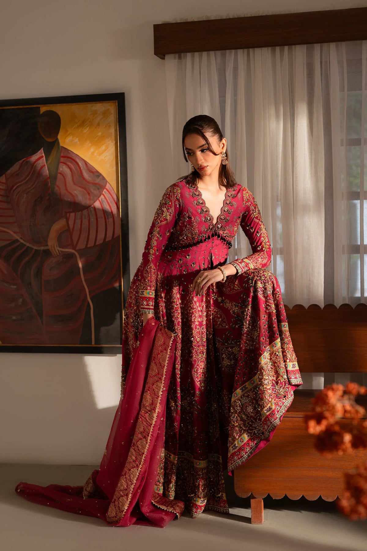 Fuchsia Kalidar Peshwas (D-05) | Ronaq'25 | Ammara Khan