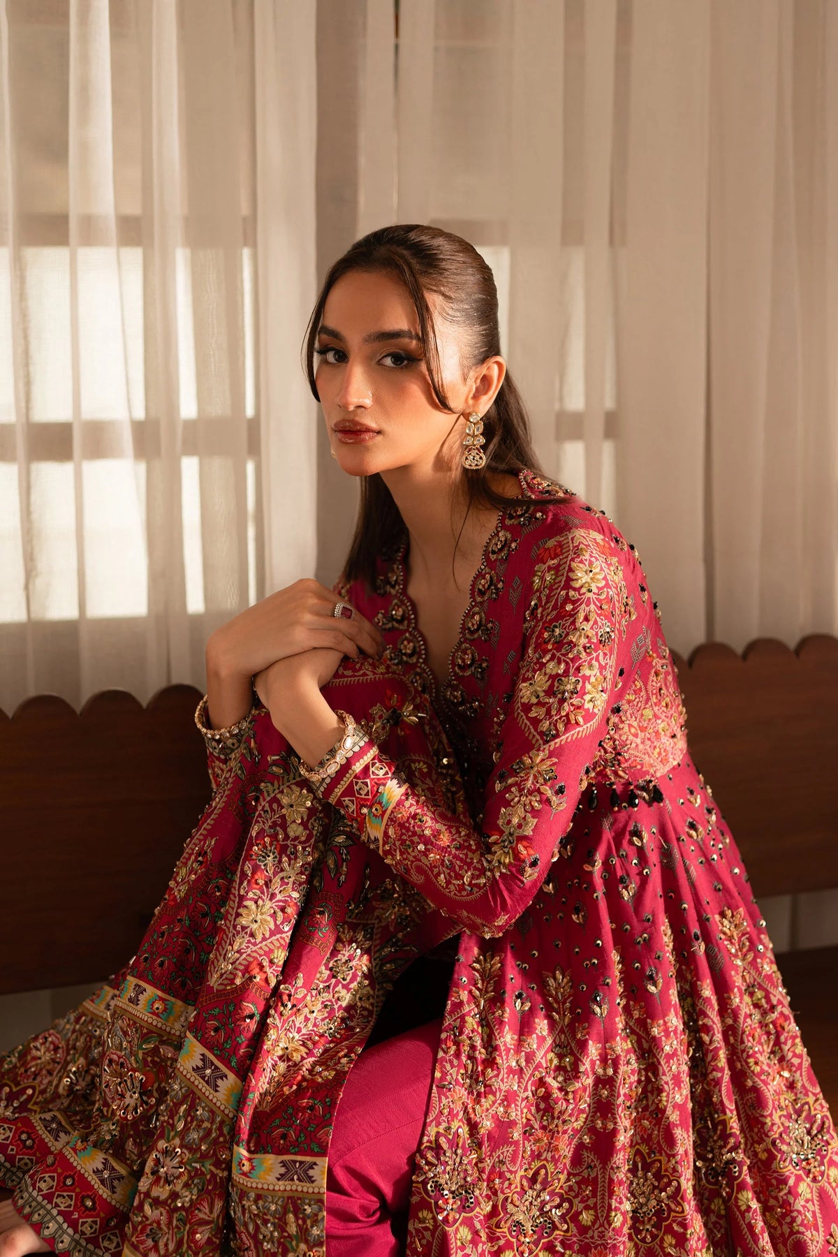 Fuchsia Kalidar Peshwas (D-05) | Ronaq'25 | Ammara Khan