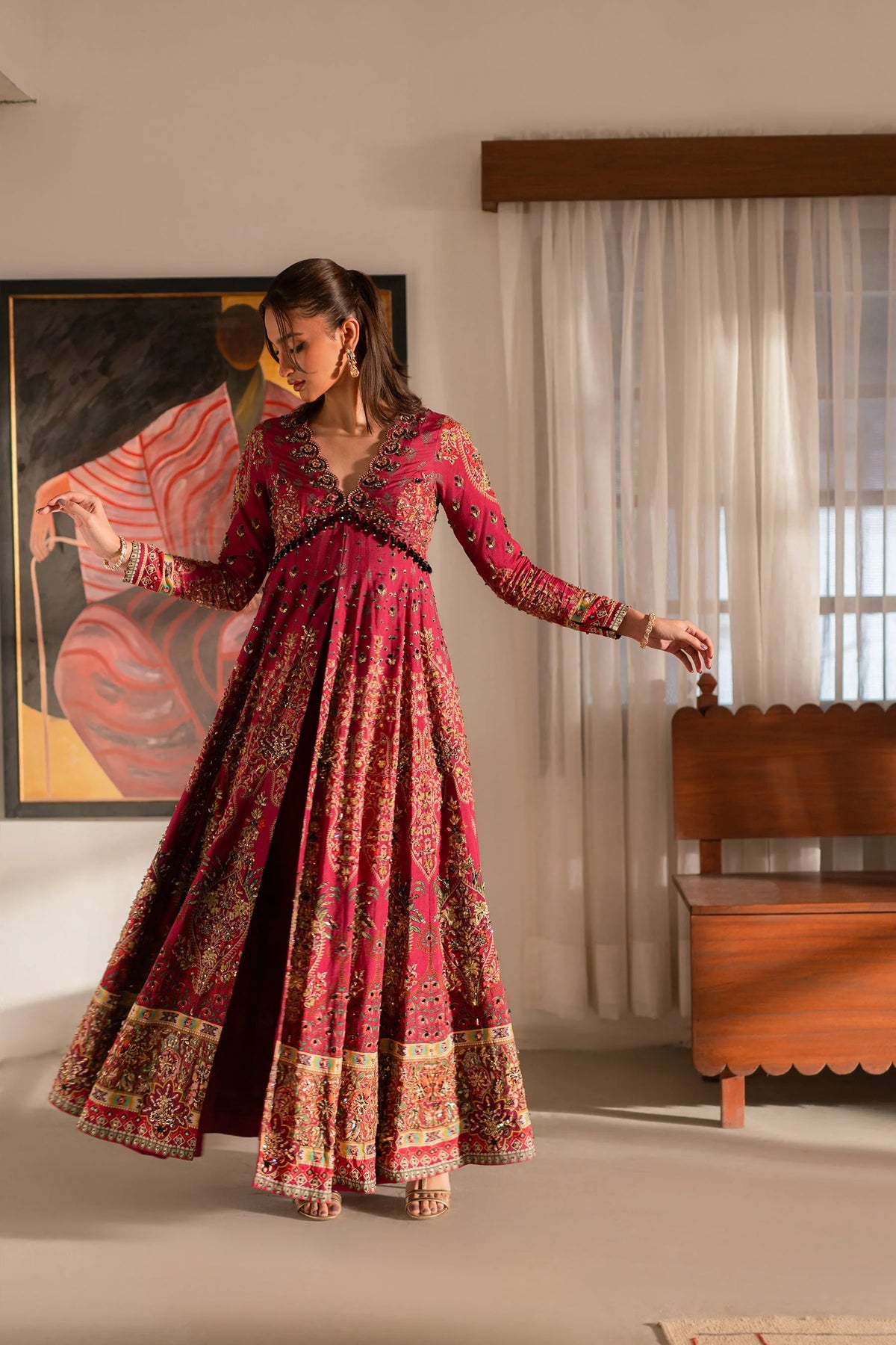 Fuchsia Kalidar Peshwas (D-05) | Ronaq'25 | Ammara Khan