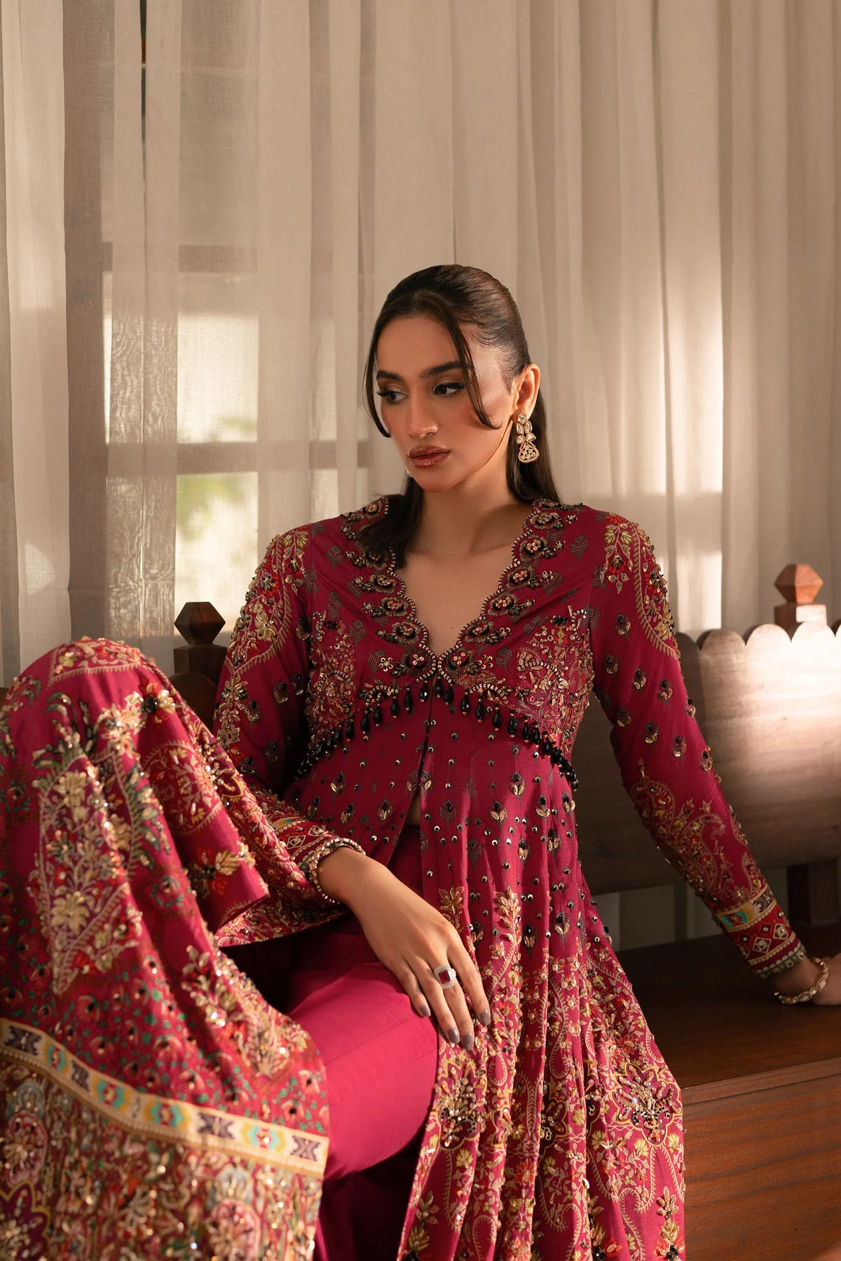 Fuchsia Kalidar Peshwas (D-05) | Ronaq'25 | Ammara Khan