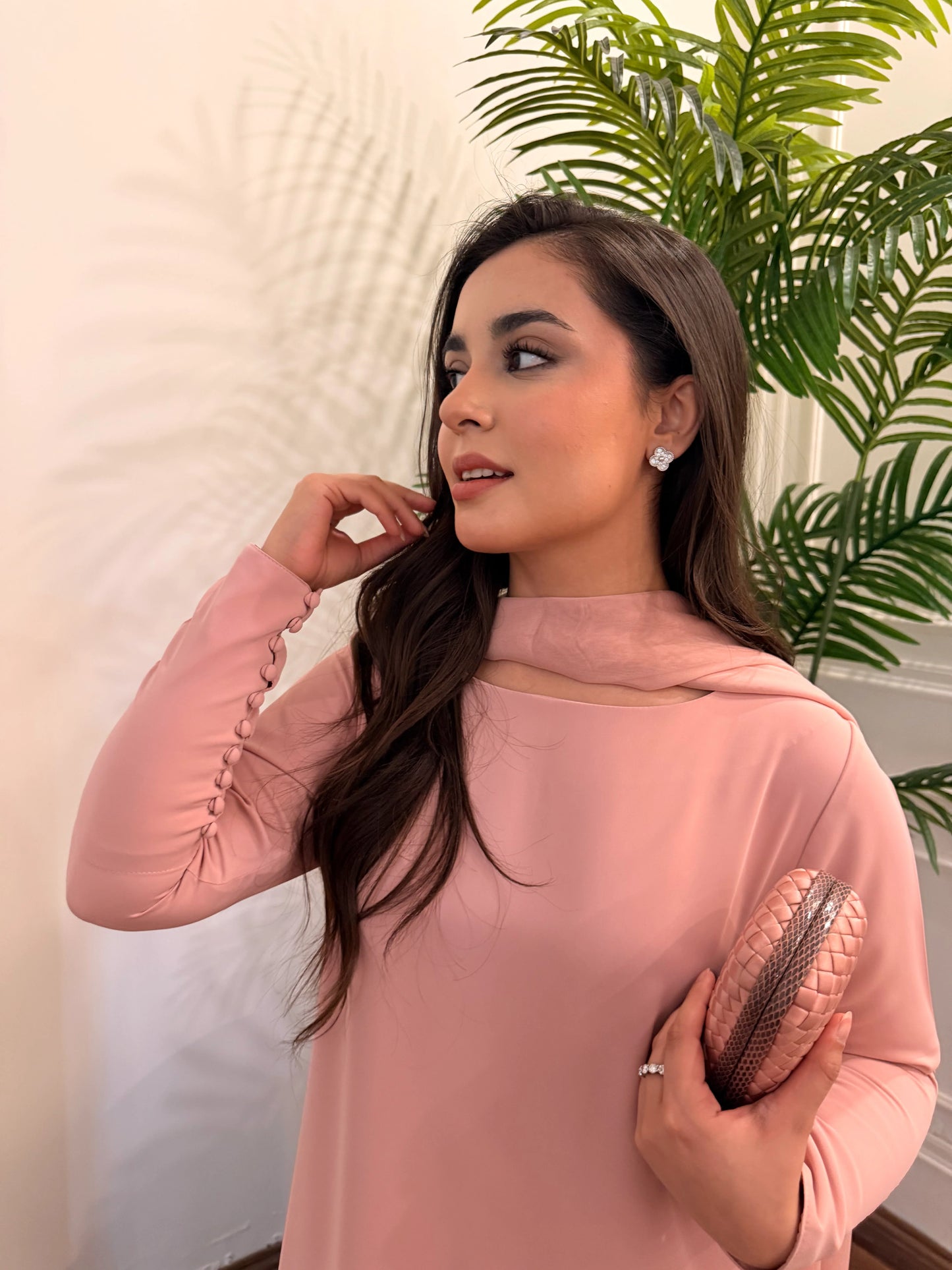 PINK BUTTONED SET | Sak Atelier