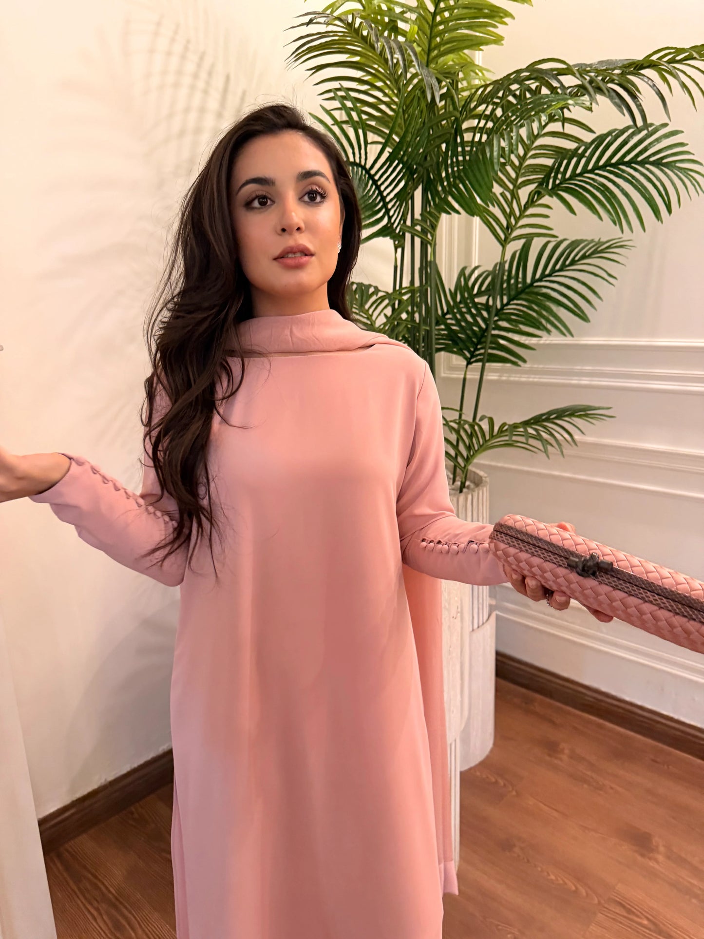 PINK BUTTONED SET | Sak Atelier