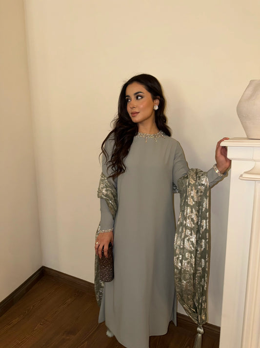SOFT GREY CLARA SET | Sak Atelier