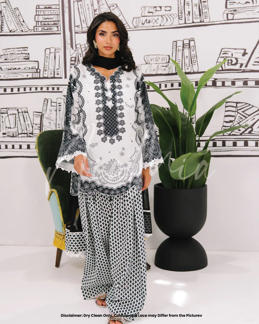 Vanilla Dupatta | Monochrome |  Nia Mia