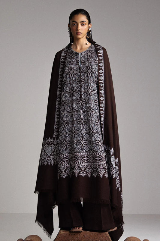 AQEEQ-D1 | WINTER UNSTITCHED SARAAB | ZARA SHAHJAHAN