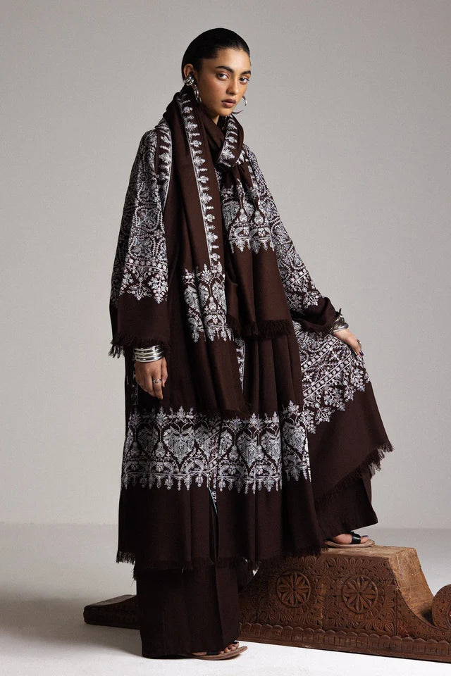 AQEEQ-D1 | WINTER UNSTITCHED SARAAB | ZARA SHAHJAHAN