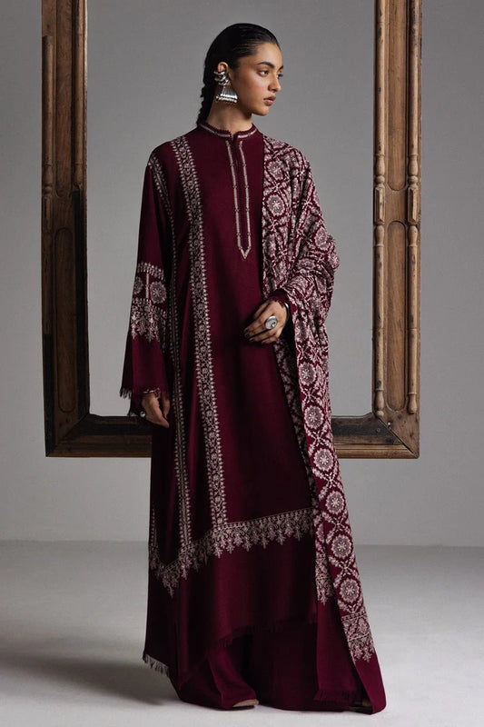 MEHRAB-D3 | WINTER UNSTITCHED SARAAB | ZARA SHAHJAHAN