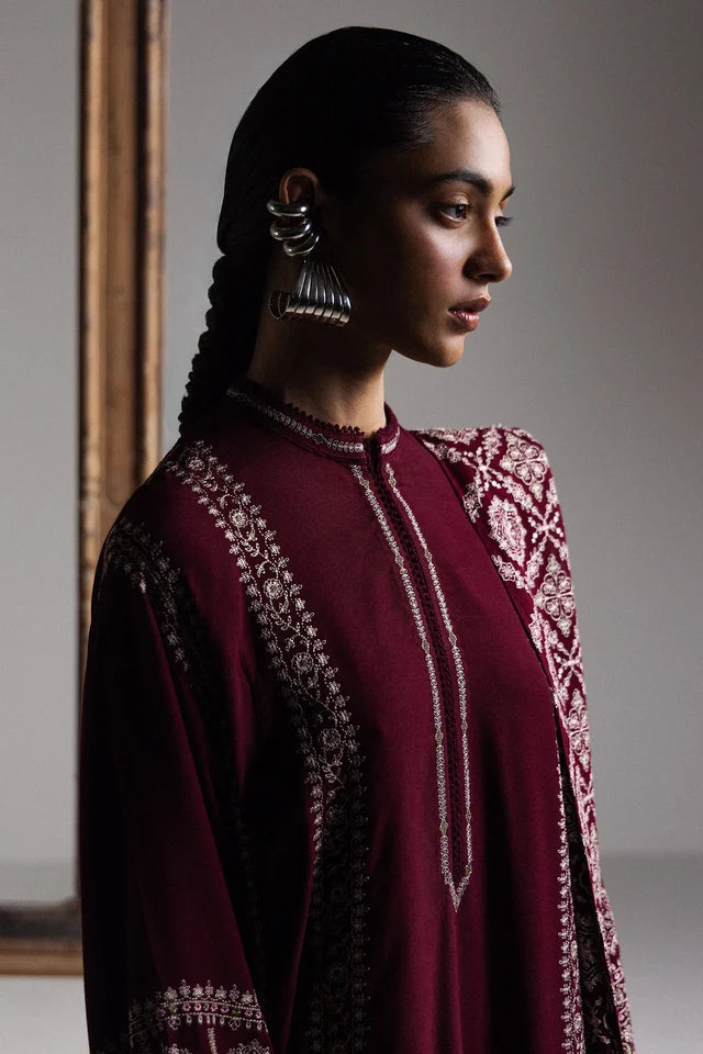 MEHRAB-D3 | WINTER UNSTITCHED SARAAB | ZARA SHAHJAHAN
