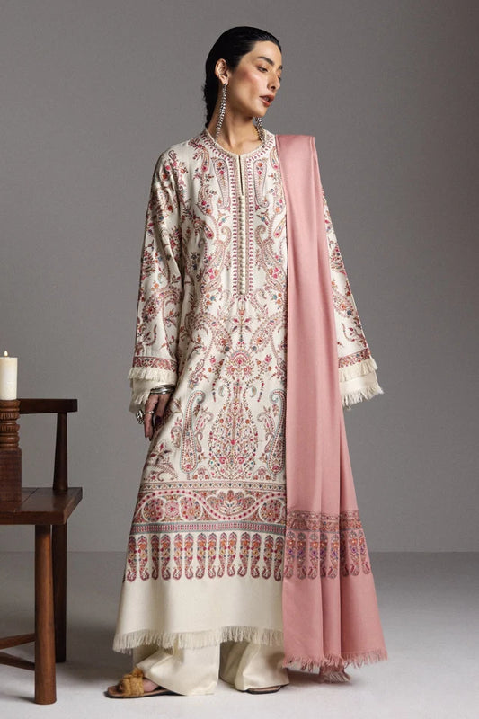 PASHM-D4 | WINTER UNSTITCHED SARAAB | ZARA SHAHJAHAN