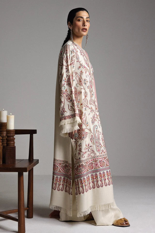 PASHM-D4 | WINTER UNSTITCHED SARAAB | ZARA SHAHJAHAN