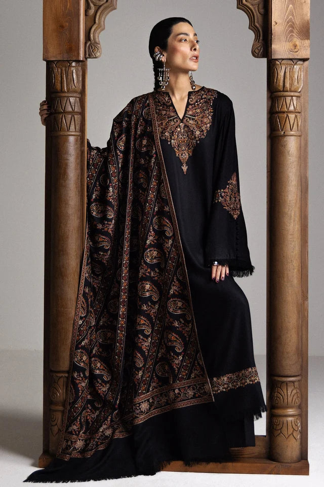 OUD-D5 | WINTER UNSTITCHED SARAAB | ZARA SHAHJAHAN