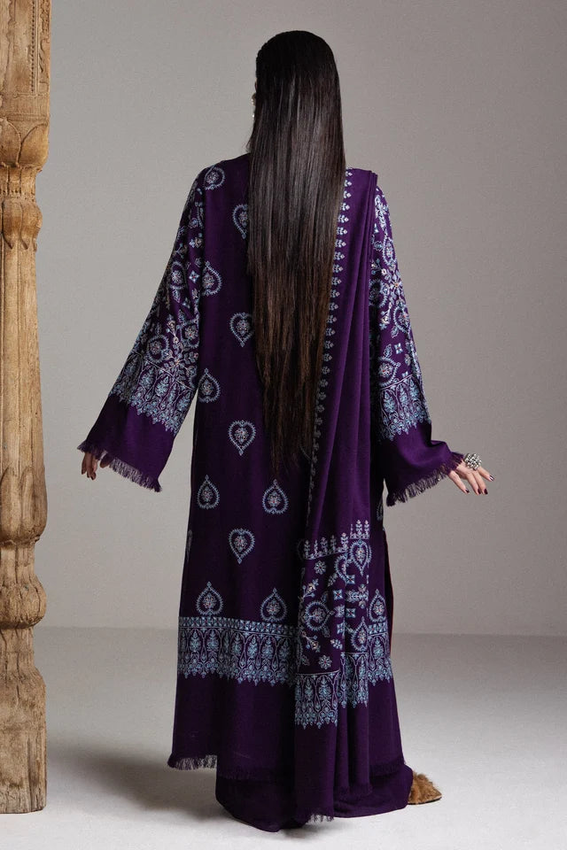 BANAFSHA-D10 | WINTER UNSTITCHED SARAAB | ZARA SHAHJAHAN