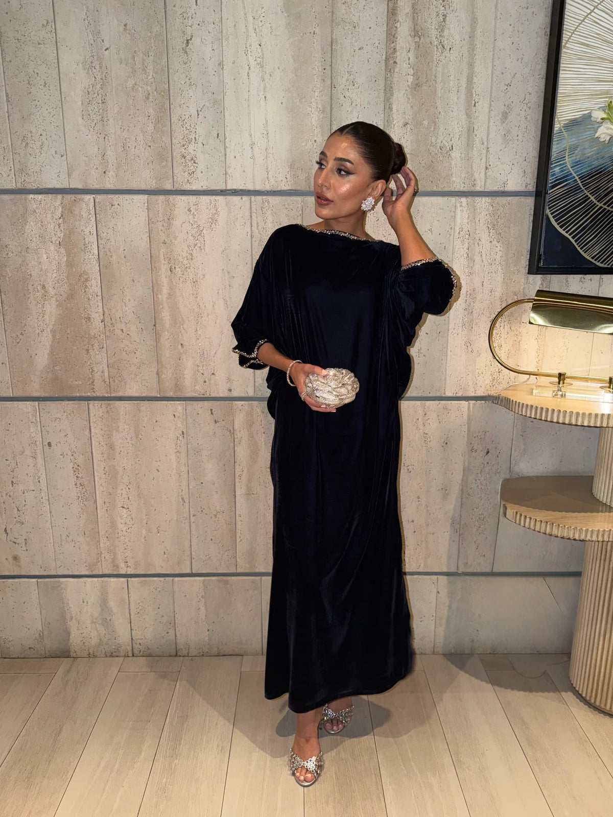NAVY KELLY KAFTAAN | NEW IN | SAK ATELIER