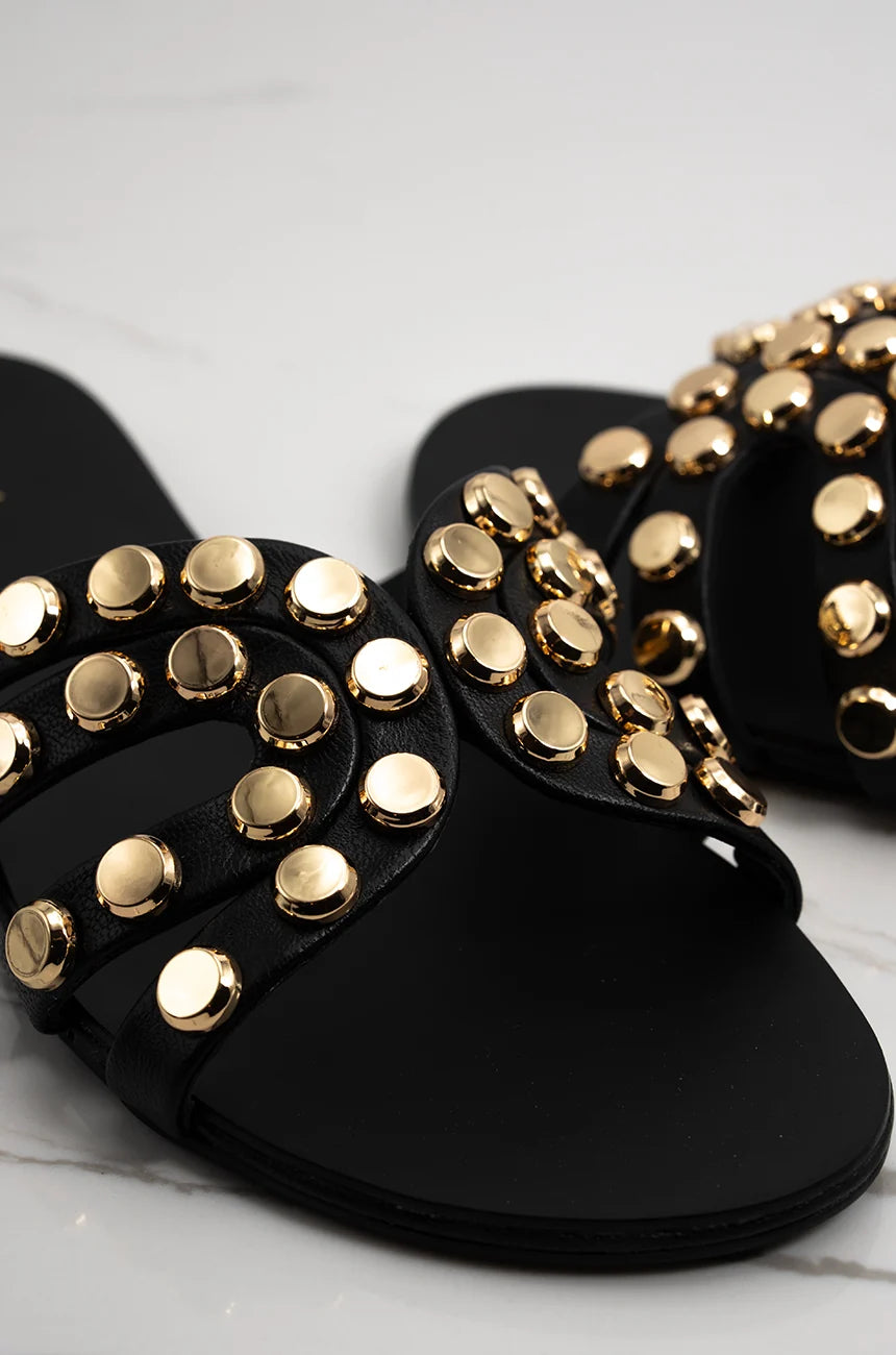 Zee Studs 3.0 - Black | New Arrivals | Miaasa | Footwear