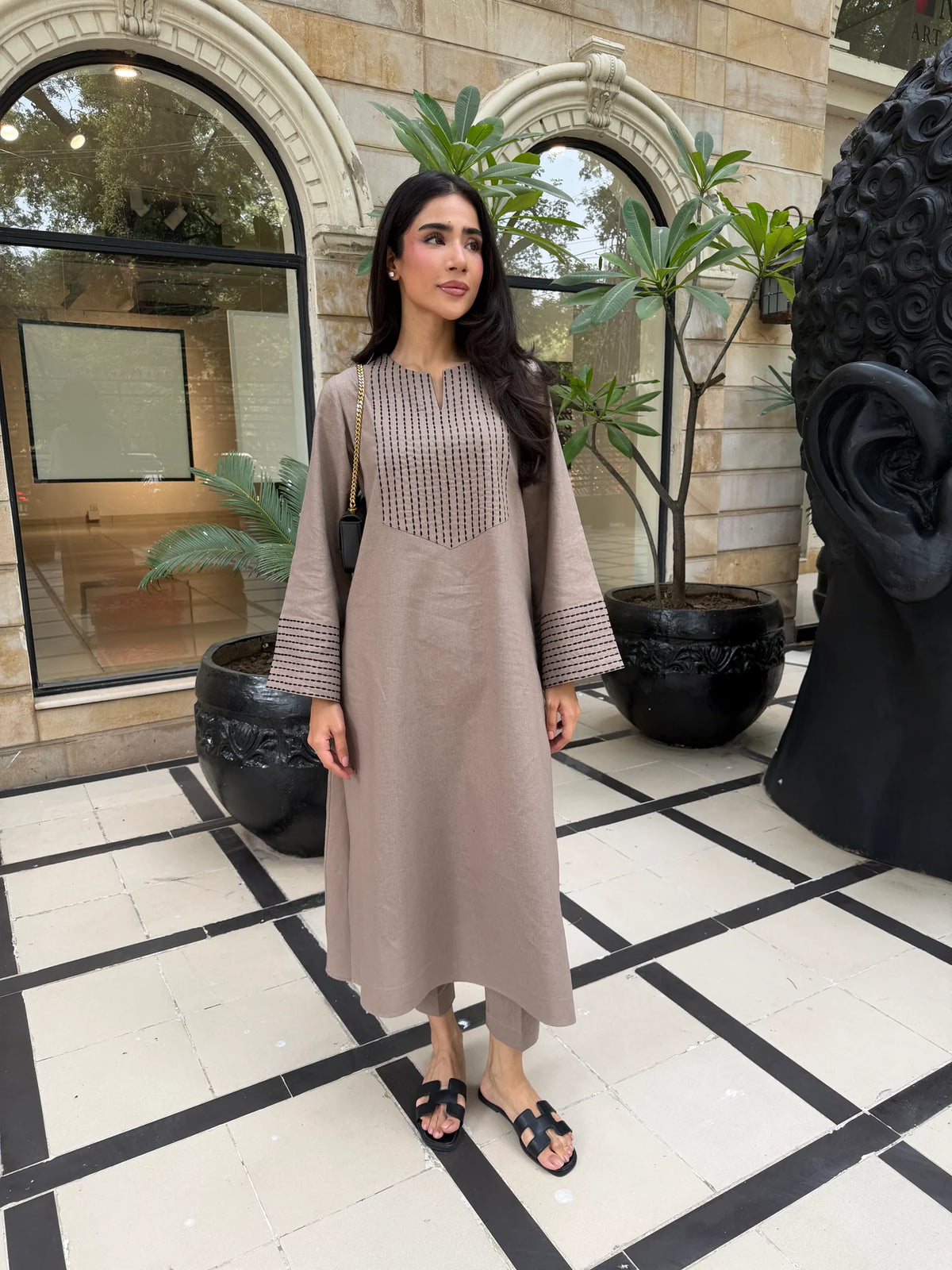 TAUPE CHAWAL TANKA SET | NEW IN | SAK ATELIER