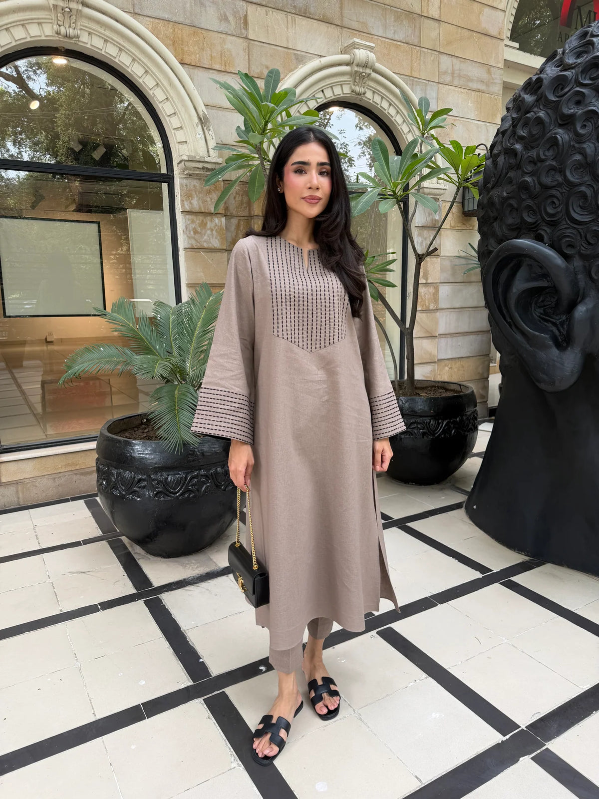 TAUPE CHAWAL TANKA SET | NEW IN | SAK ATELIER