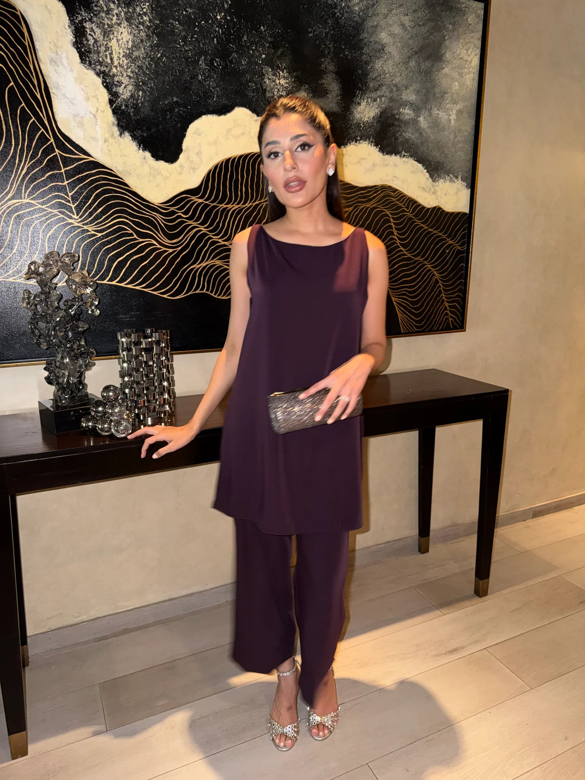 PLUM VELVET CAPE SET | NEW IN | SAK ATELIER