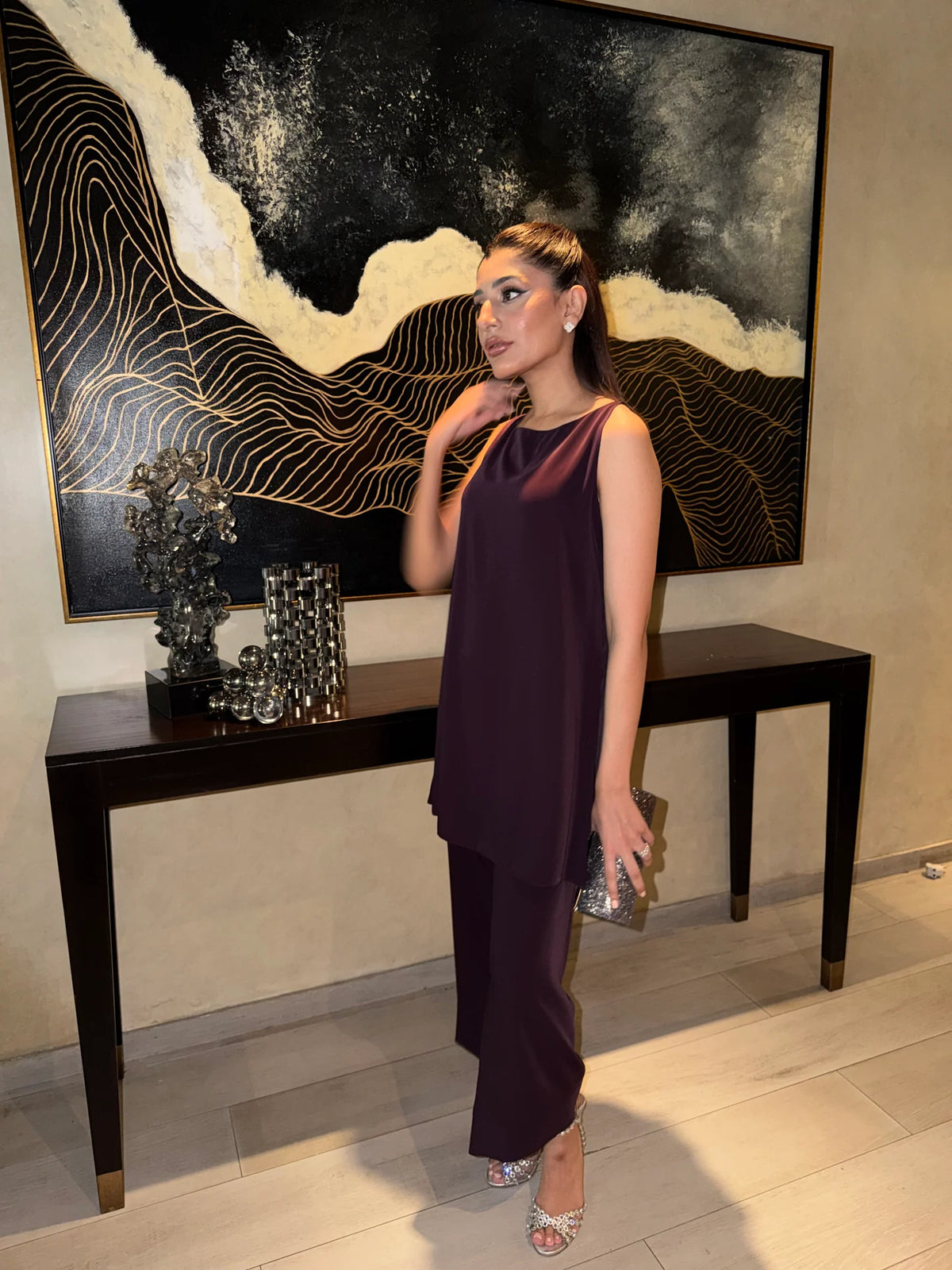 PLUM VELVET CAPE SET | NEW IN | SAK ATELIER