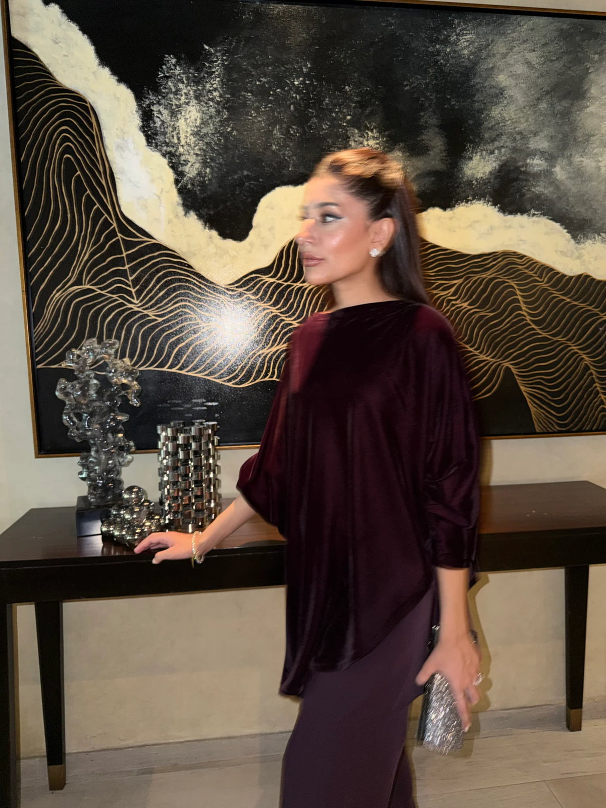 PLUM VELVET CAPE SET | NEW IN | SAK ATELIER