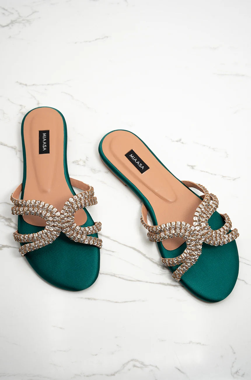 Zee- Emerald Green | New Arrivals | Miaasa | Footwear